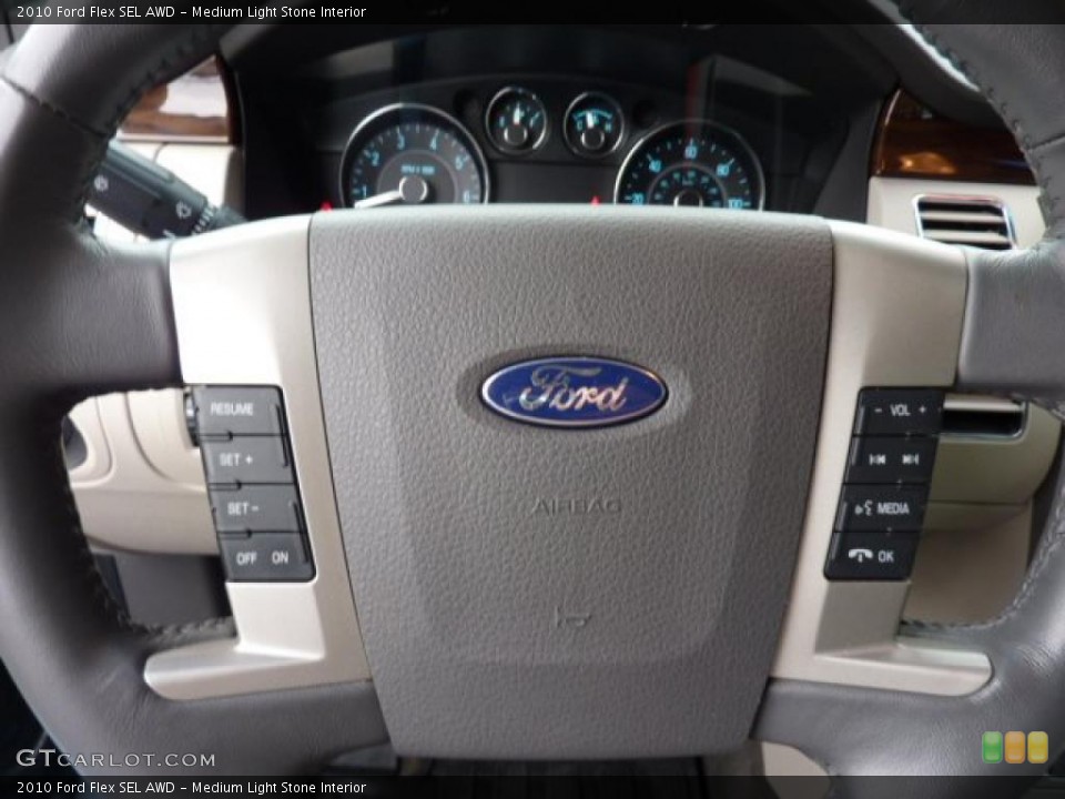 Medium Light Stone Interior Controls for the 2010 Ford Flex SEL AWD #46609480