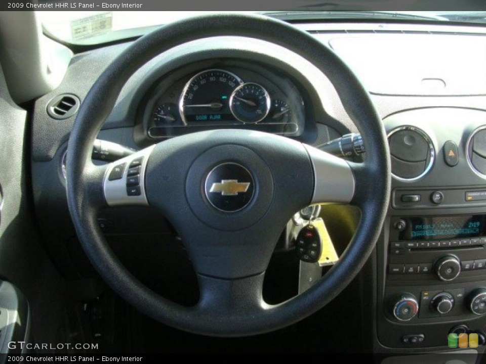 Ebony Interior Steering Wheel for the 2009 Chevrolet HHR LS Panel #46609664