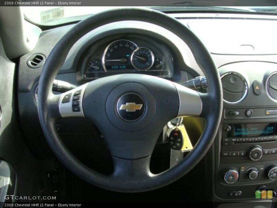 Ebony Interior Steering Wheel for the 2009 Chevrolet HHR LS Panel #46609664