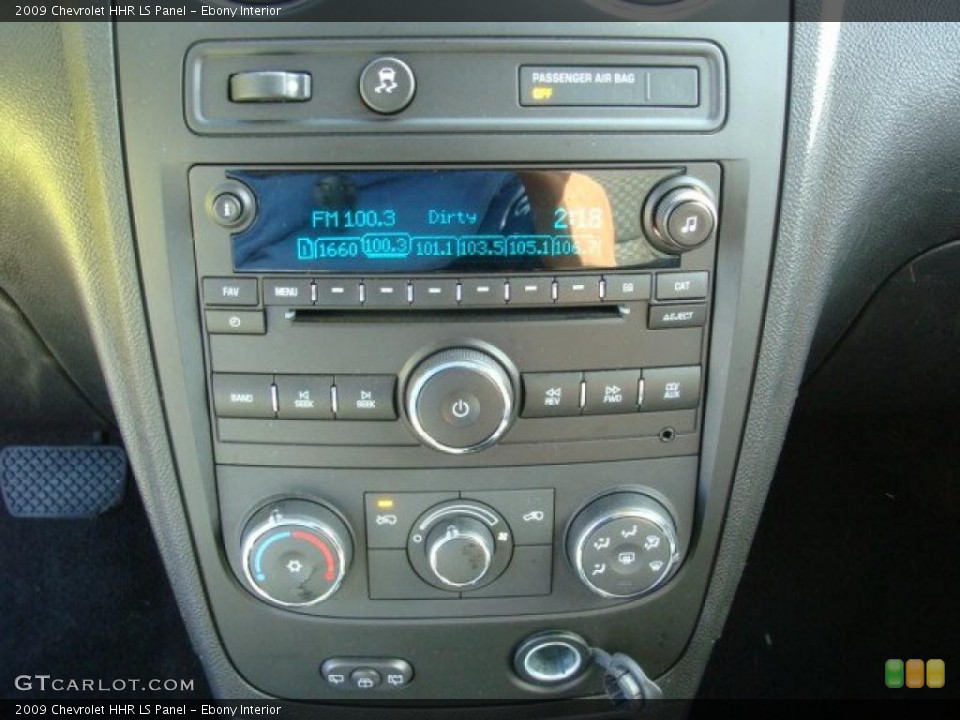 Ebony Interior Controls for the 2009 Chevrolet HHR LS Panel #46609670