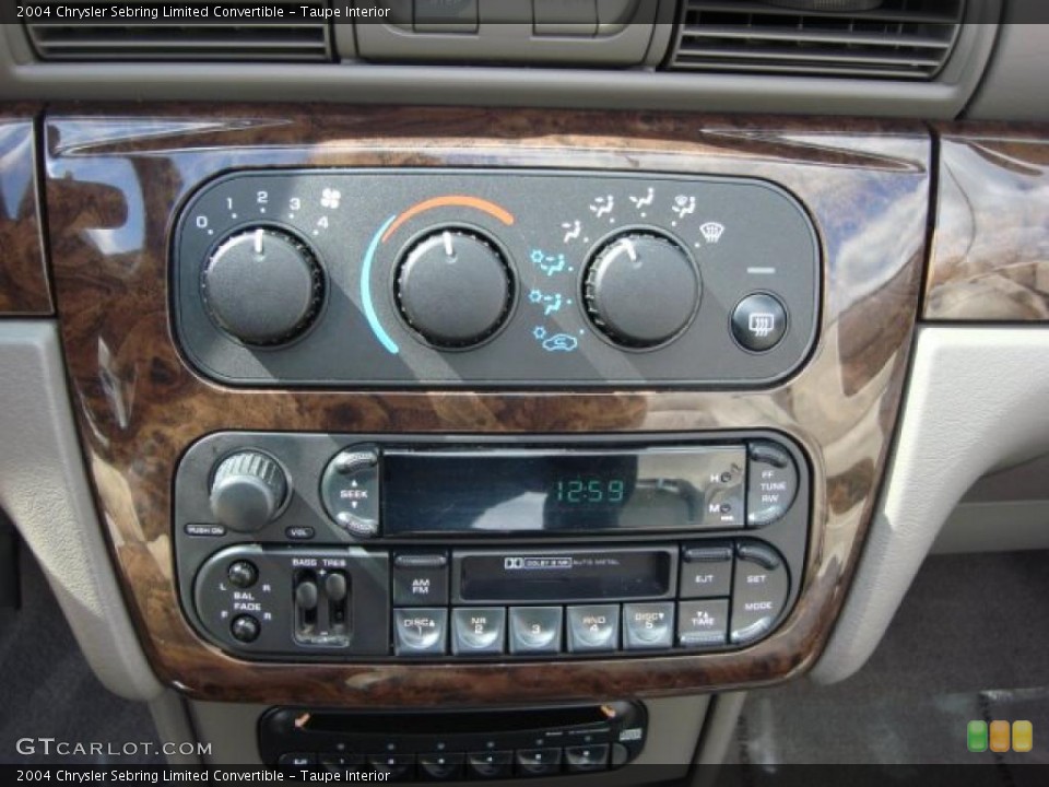 Taupe Interior Controls for the 2004 Chrysler Sebring Limited Convertible #46616473
