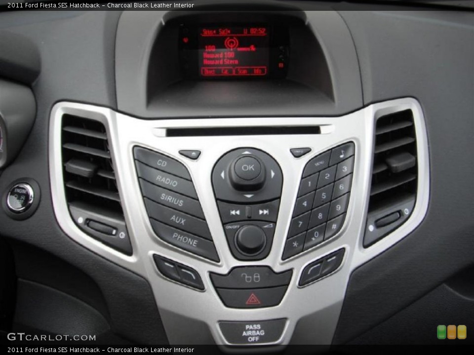 Charcoal Black Leather Interior Controls for the 2011 Ford Fiesta SES Hatchback #46620562