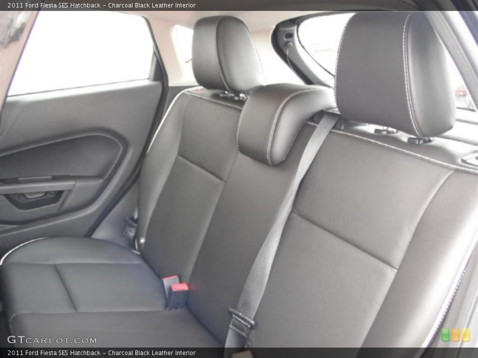 Charcoal Black Leather Interior Photo for the 2011 Ford Fiesta SES Hatchback #46621030