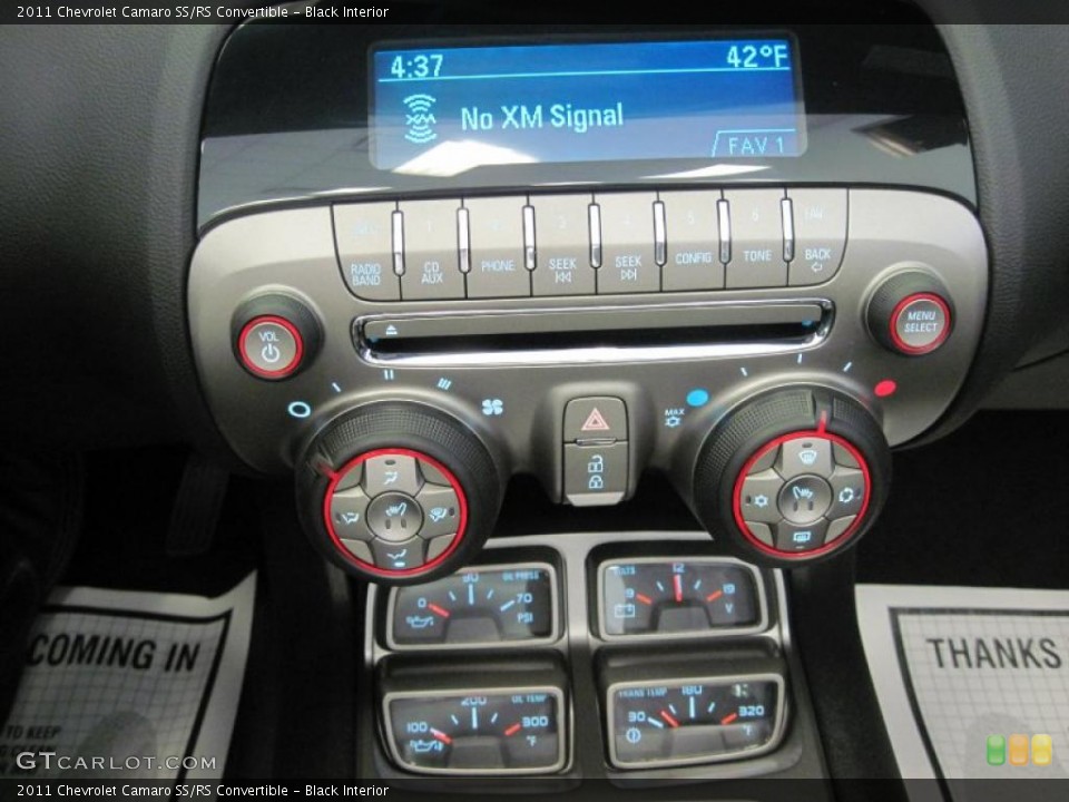 Black Interior Controls for the 2011 Chevrolet Camaro SS/RS Convertible #46621318