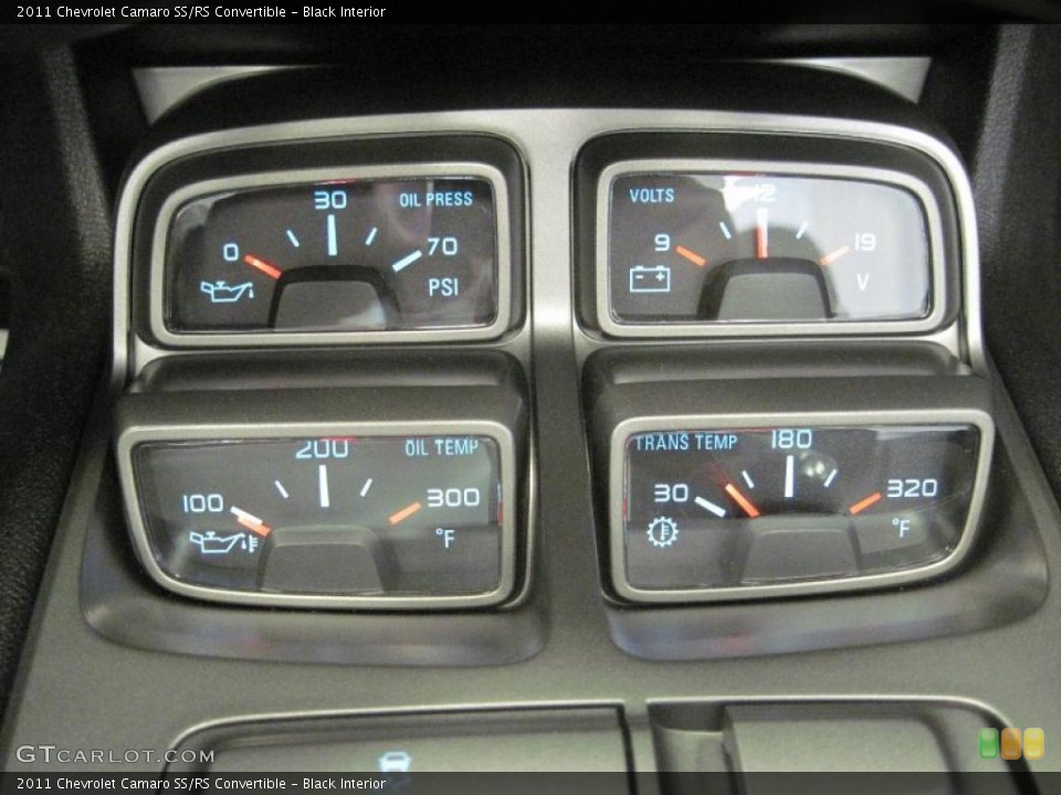 Black Interior Gauges for the 2011 Chevrolet Camaro SS/RS Convertible #46621324