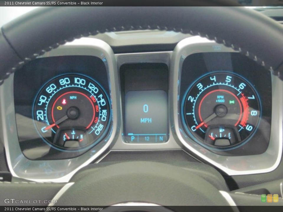 Black Interior Gauges for the 2011 Chevrolet Camaro SS/RS Convertible #46621348