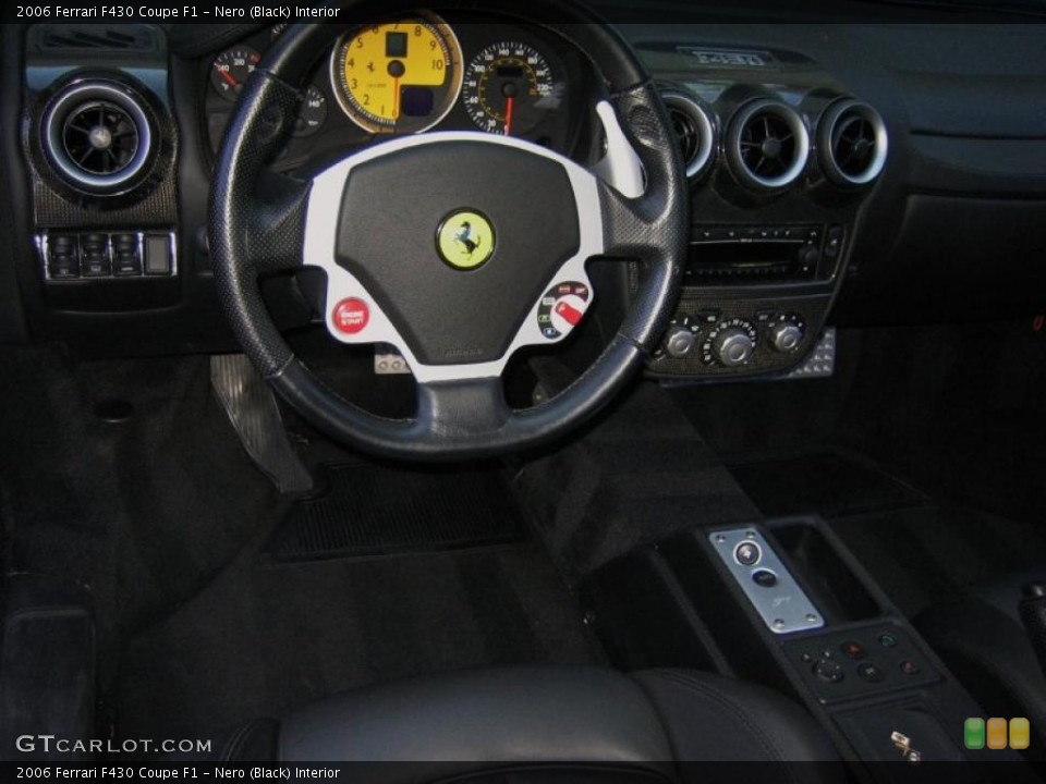 Nero (Black) Interior Steering Wheel for the 2006 Ferrari F430 Coupe F1 #46621630