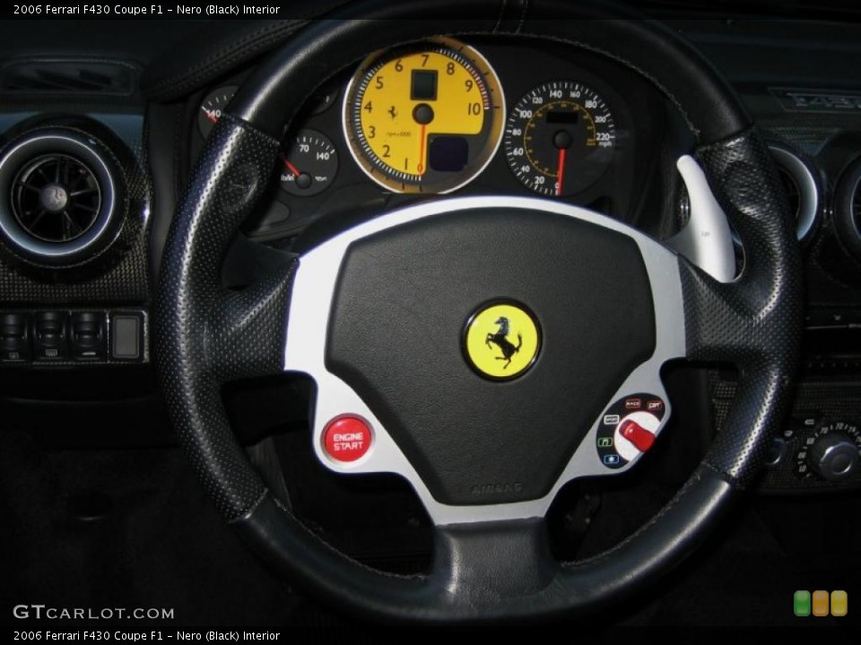 Nero (Black) Interior Steering Wheel for the 2006 Ferrari F430 Coupe F1 #46621657