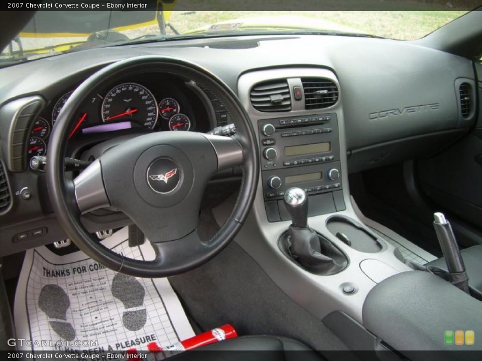 Ebony Interior Prime Interior for the 2007 Chevrolet Corvette Coupe #46621744