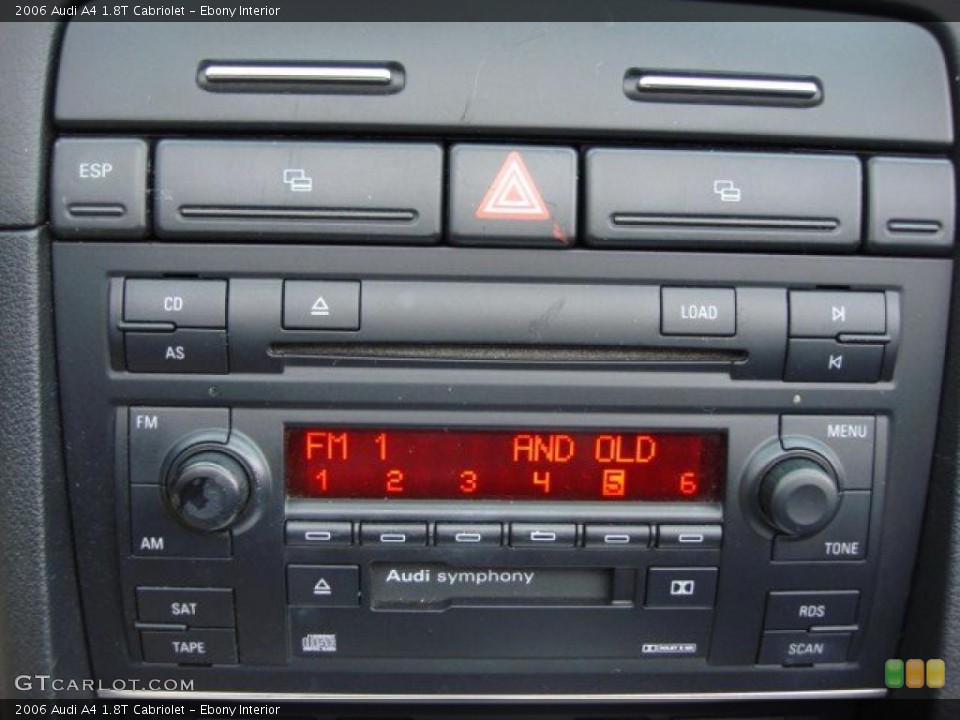 Ebony Interior Controls for the 2006 Audi A4 1.8T Cabriolet #46623463