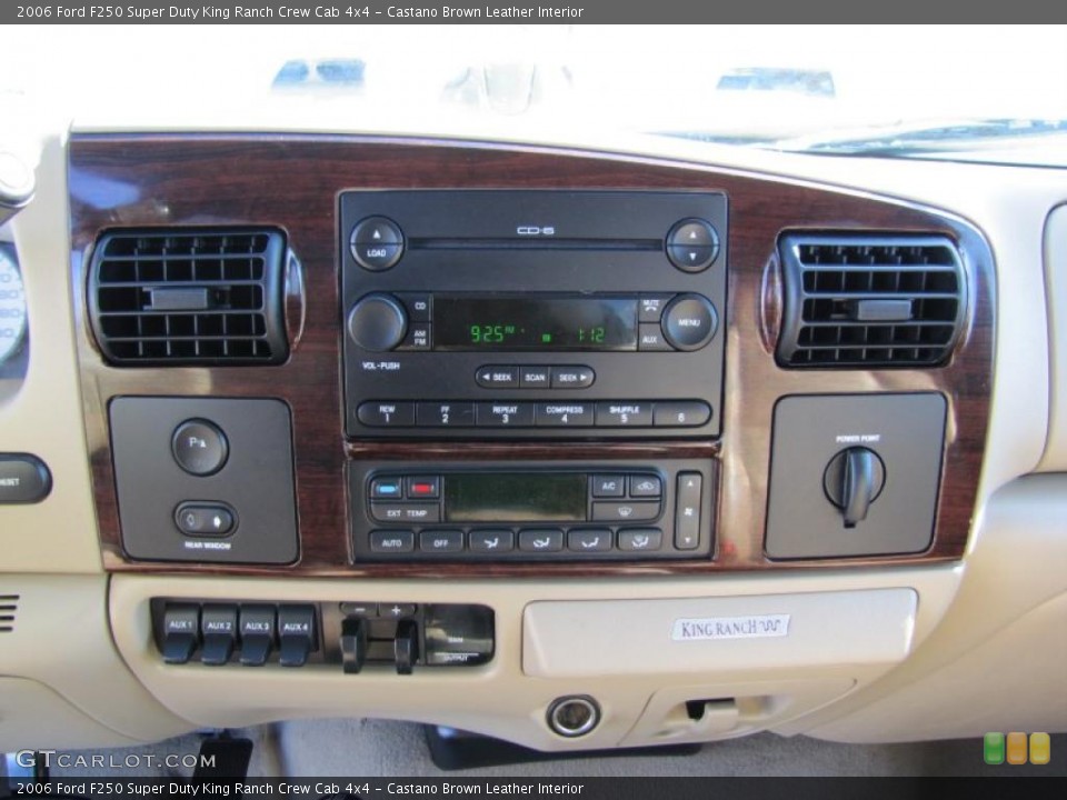 Castano Brown Leather Interior Controls for the 2006 Ford F250 Super Duty King Ranch Crew Cab 4x4 #46625365