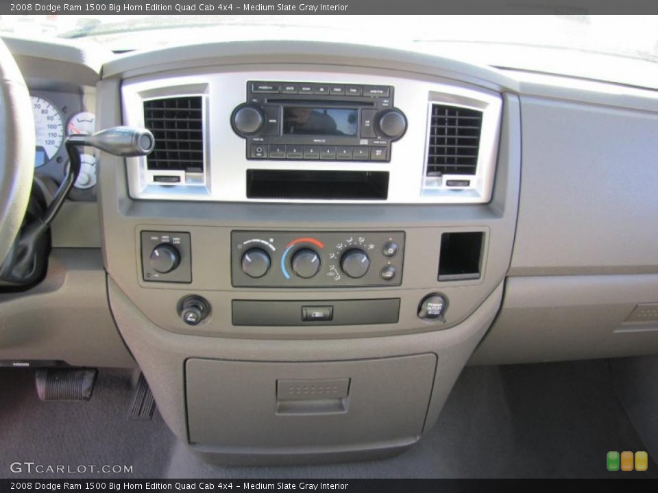 Medium Slate Gray Interior Controls for the 2008 Dodge Ram 1500 Big Horn Edition Quad Cab 4x4 #46625512