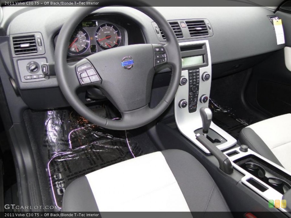 Off Black/Blonde T-Tec Interior Prime Interior for the 2011 Volvo C30 T5 #46634807