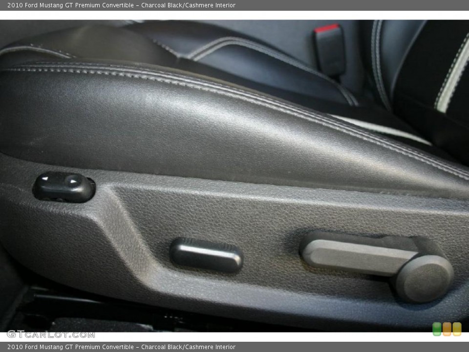 Charcoal Black/Cashmere Interior Controls for the 2010 Ford Mustang GT Premium Convertible #46635290