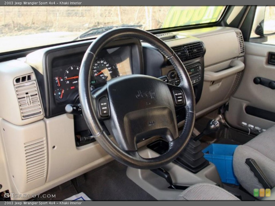 Khaki Interior Prime Interior for the 2003 Jeep Wrangler Sport 4x4 #46635854