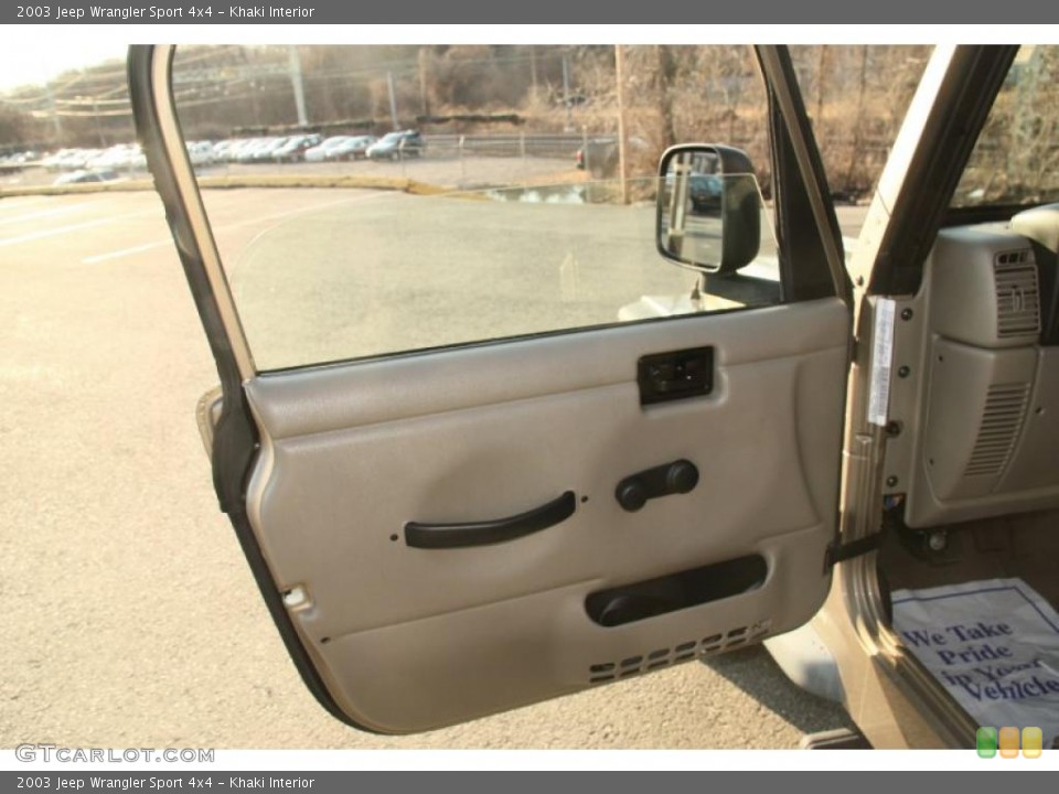 Khaki Interior Door Panel for the 2003 Jeep Wrangler Sport 4x4 #46635860