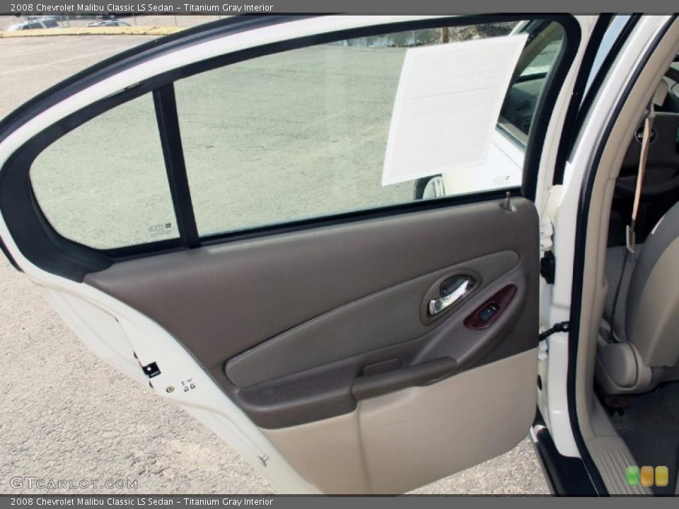 Titanium Gray Interior Door Panel for the 2008 Chevrolet Malibu Classic LS Sedan #46636988