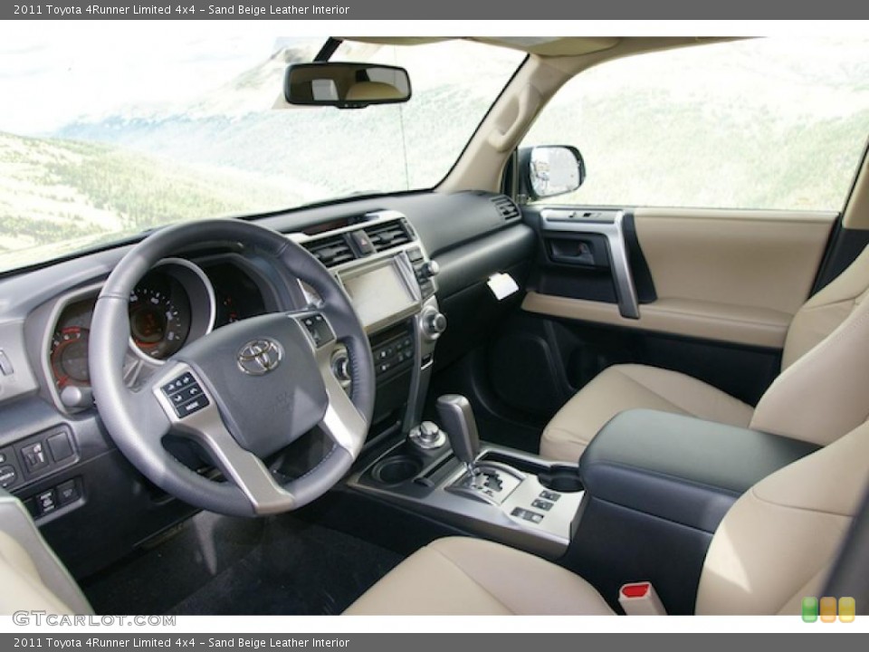 Sand Beige Leather Interior Prime Interior for the 2011 Toyota 4Runner Limited 4x4 #46639226