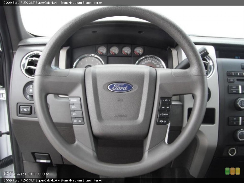 Stone/Medium Stone Interior Steering Wheel for the 2009 Ford F150 XLT SuperCab 4x4 #46641494