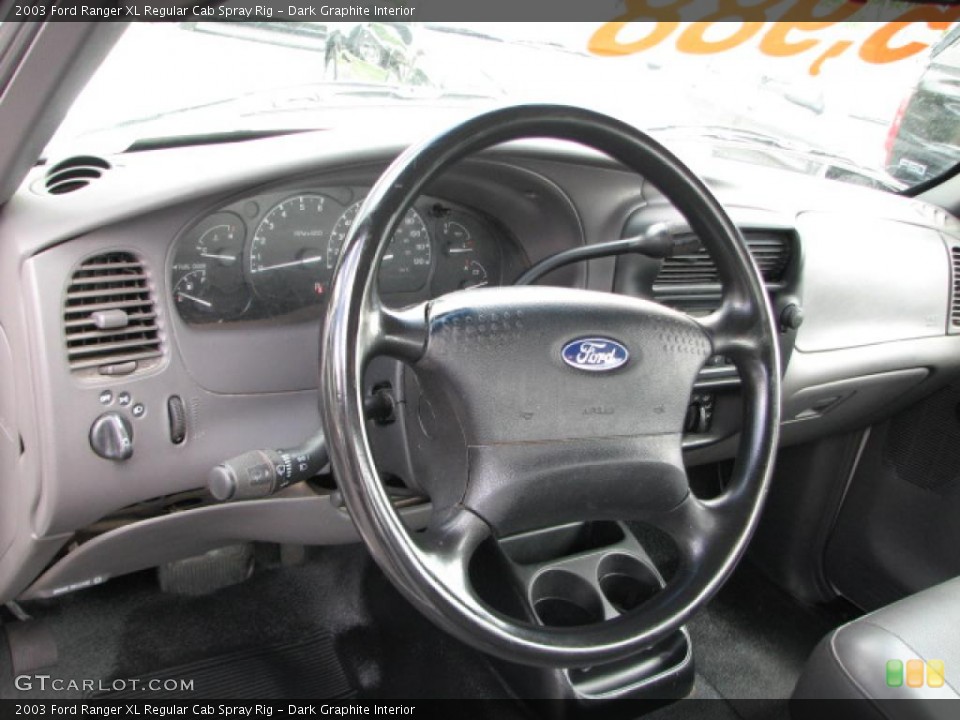 Dark Graphite Interior Steering Wheel for the 2003 Ford Ranger XL Regular Cab Spray Rig #46642280