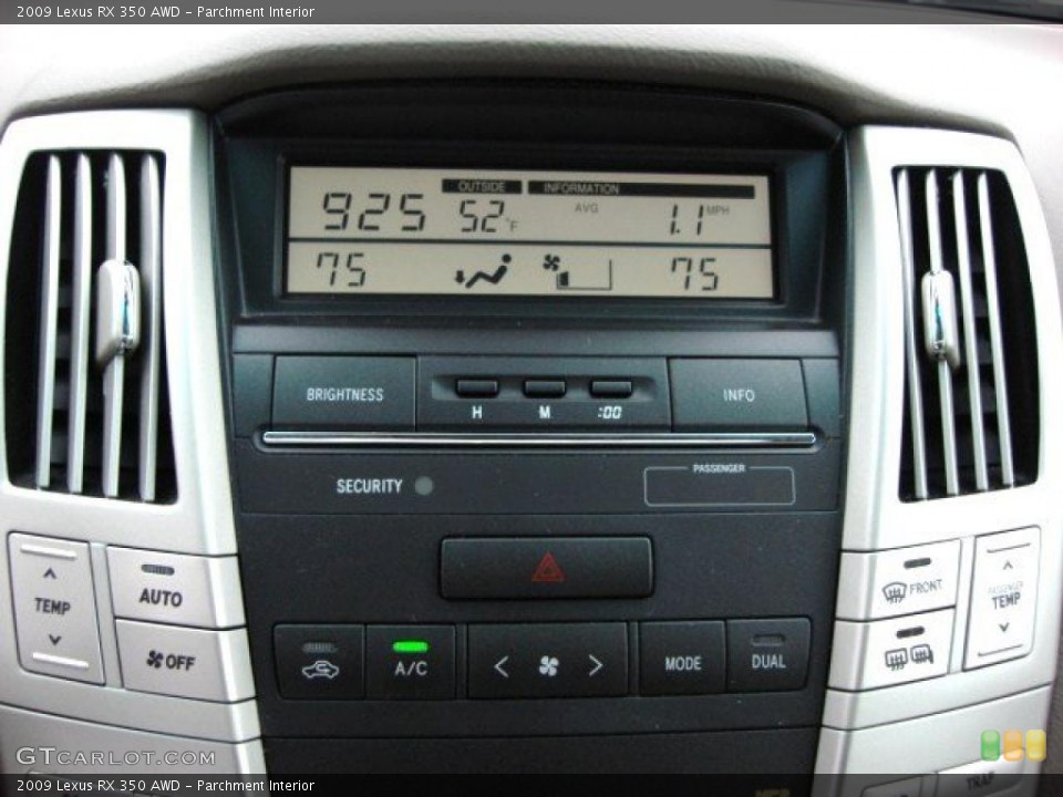 Parchment Interior Controls for the 2009 Lexus RX 350 AWD #46642460