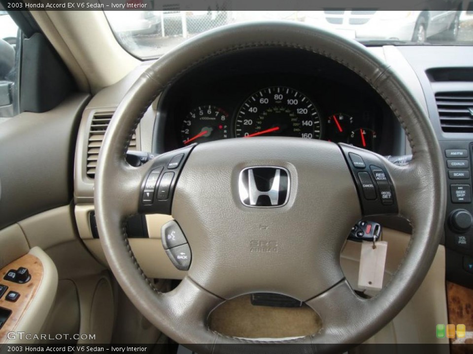 Ivory Interior Steering Wheel for the 2003 Honda Accord EX V6 Sedan #46644230