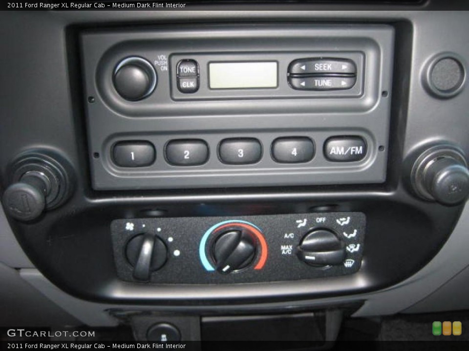 Medium Dark Flint Interior Controls for the 2011 Ford Ranger XL Regular Cab #46645181
