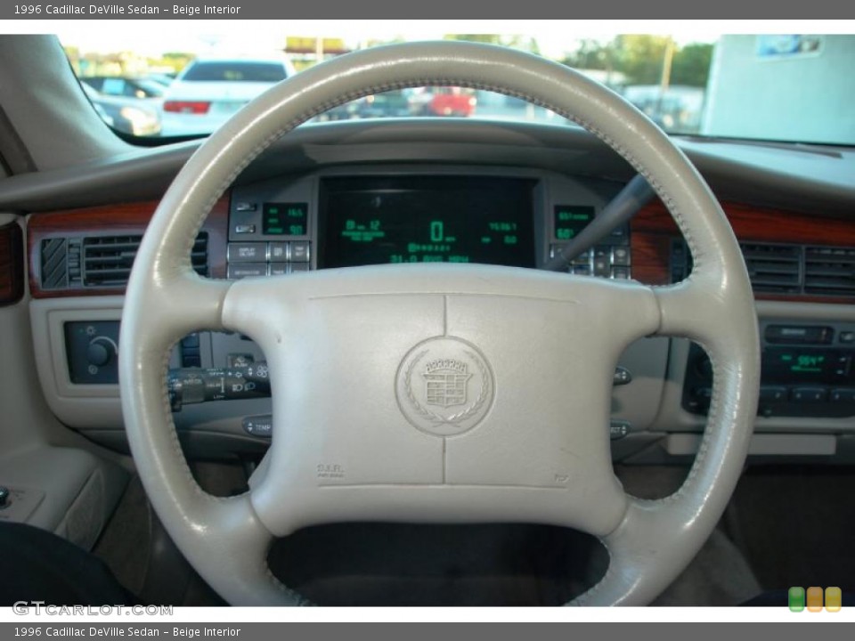 Beige Interior Steering Wheel for the 1996 Cadillac DeVille Sedan #46645880