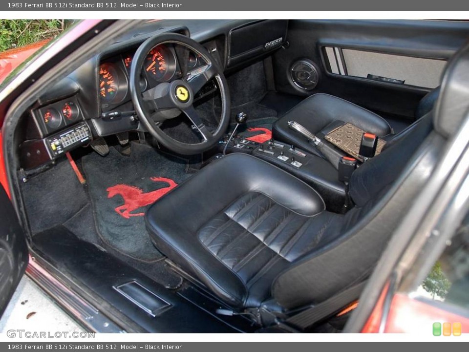 Black 1983 Ferrari BB 512i Interiors