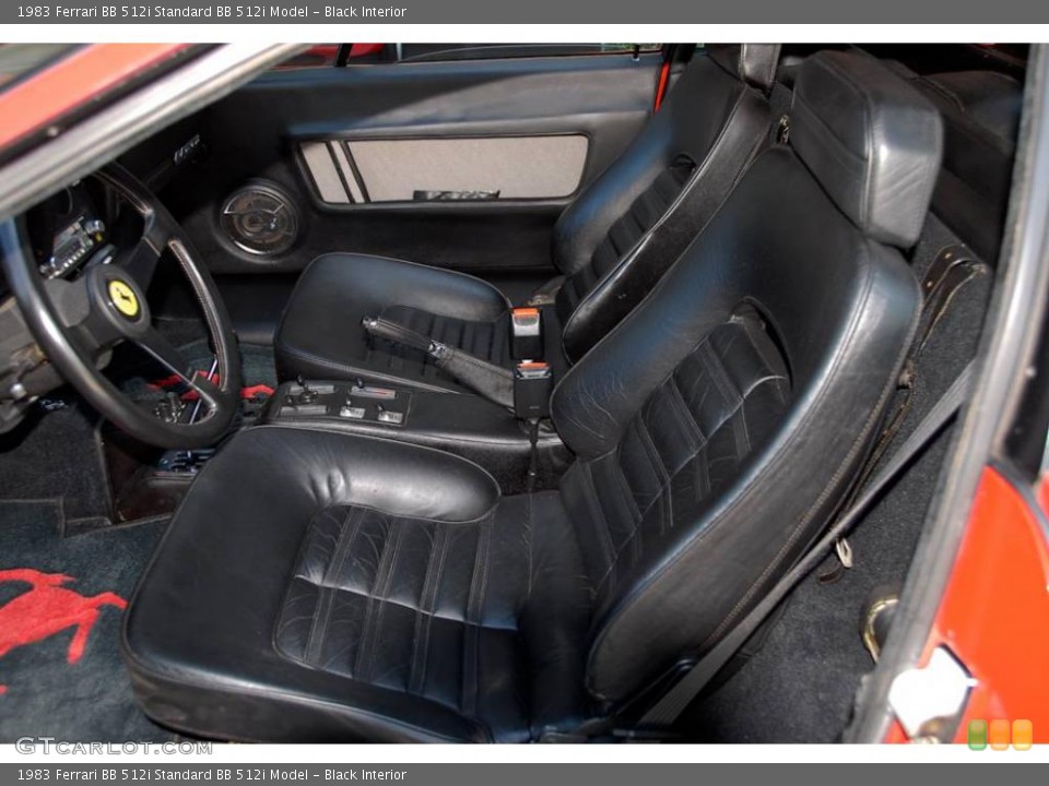 Black Interior Front Seat for the 1983 Ferrari BB 512i  #46646441