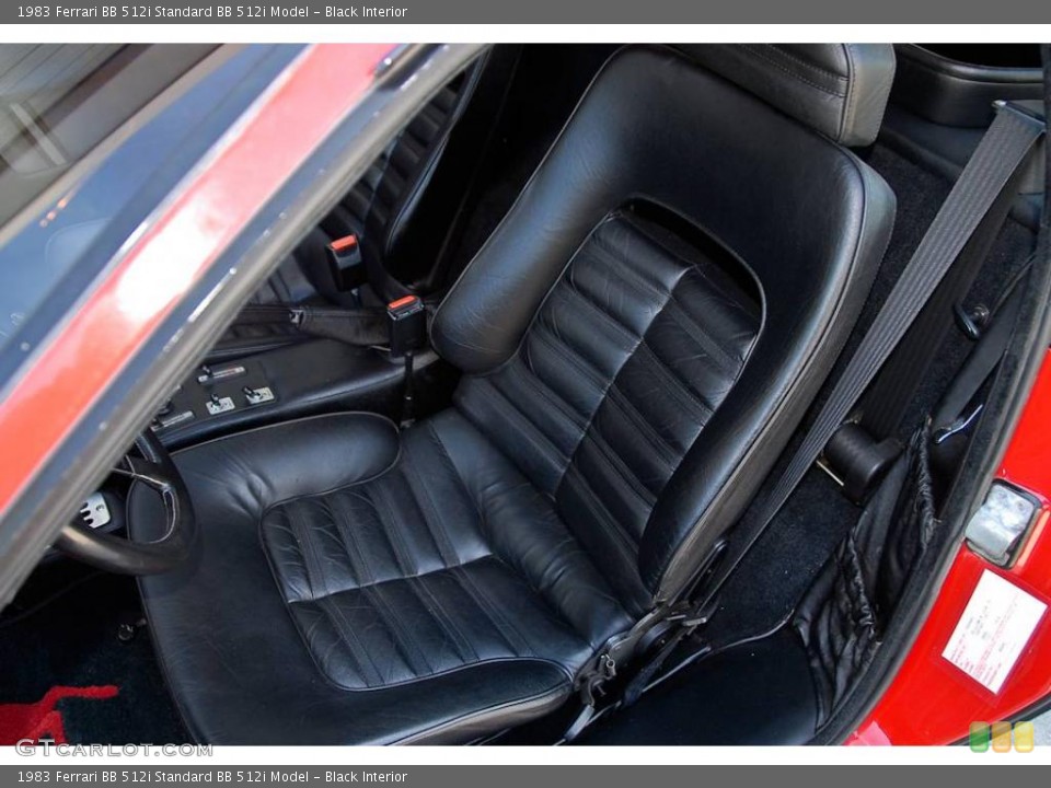 Black Interior Front Seat for the 1983 Ferrari BB 512i  #46646450