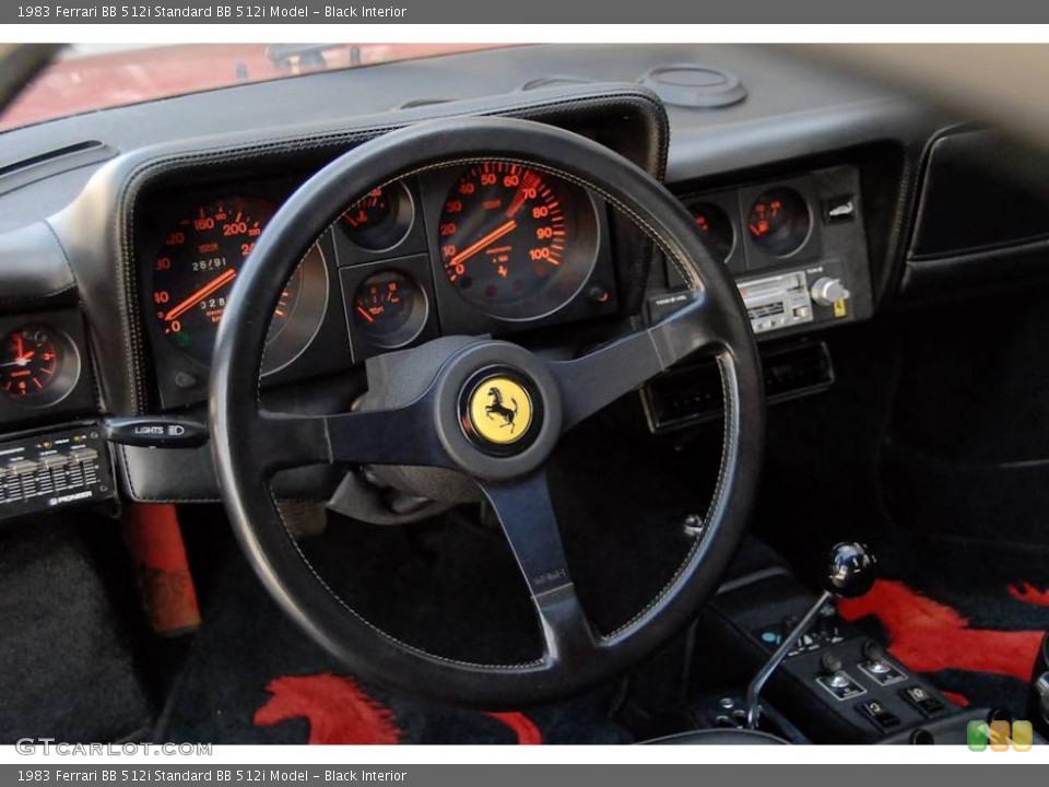 Black Interior Steering Wheel for the 1983 Ferrari BB 512i  #46646471