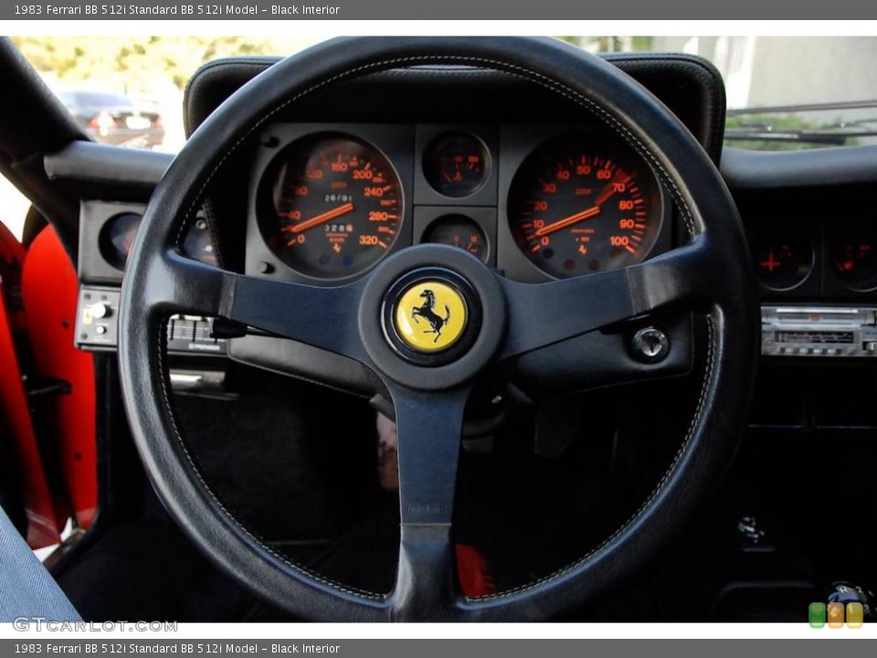 Black Interior Steering Wheel for the 1983 Ferrari BB 512i  #46646492