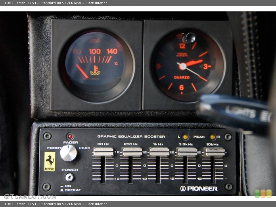 Black Interior Controls for the 1983 Ferrari BB 512i  #46646525