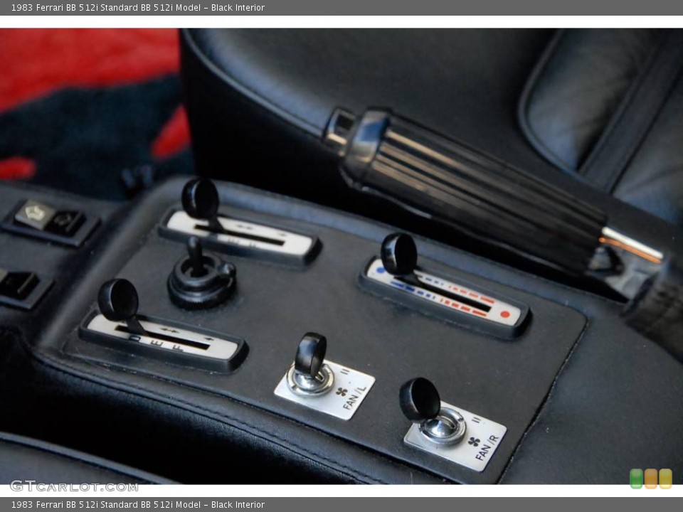 Black Interior Controls for the 1983 Ferrari BB 512i  #46646531