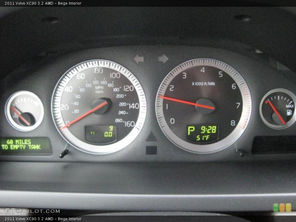 Beige Interior Gauges for the 2011 Volvo XC90 3.2 AWD #46646807