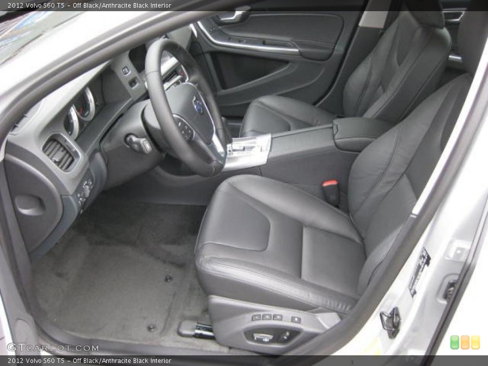 Off Black/Anthracite Black Interior Photo for the 2012 Volvo S60 T5 #46646849