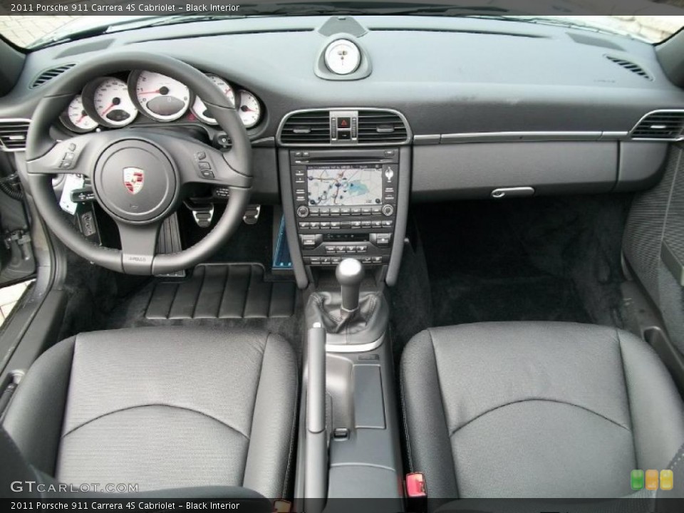 Black Interior Dashboard for the 2011 Porsche 911 Carrera 4S Cabriolet #46650296