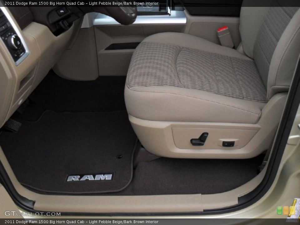 Light Pebble Beige/Bark Brown Interior Photo for the 2011 Dodge Ram 1500 Big Horn Quad Cab #46654685