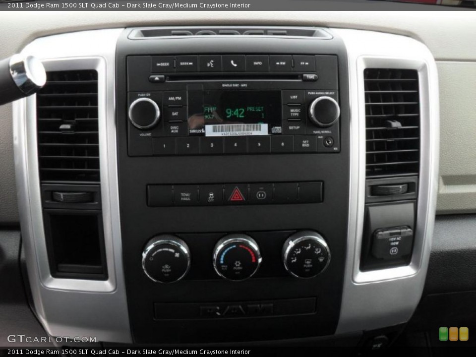 Dark Slate Gray/Medium Graystone Interior Controls for the 2011 Dodge Ram 1500 SLT Quad Cab #46655102