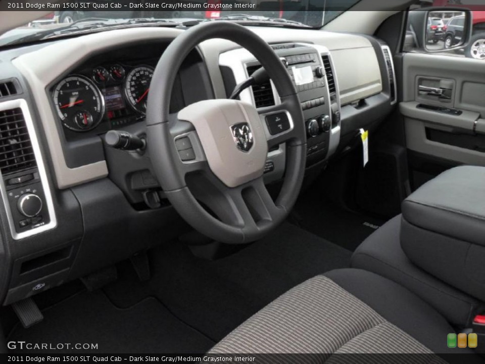 Dark Slate Gray/Medium Graystone Interior Dashboard for the 2011 Dodge Ram 1500 SLT Quad Cab #46655306