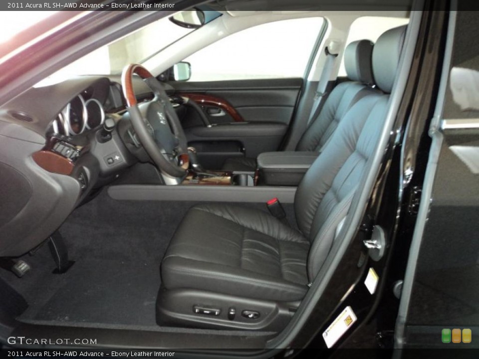 Ebony Leather Interior Photo for the 2011 Acura RL SH-AWD Advance #46656410