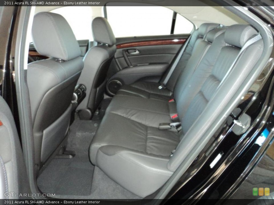 Ebony Leather 2011 Acura RL Interiors