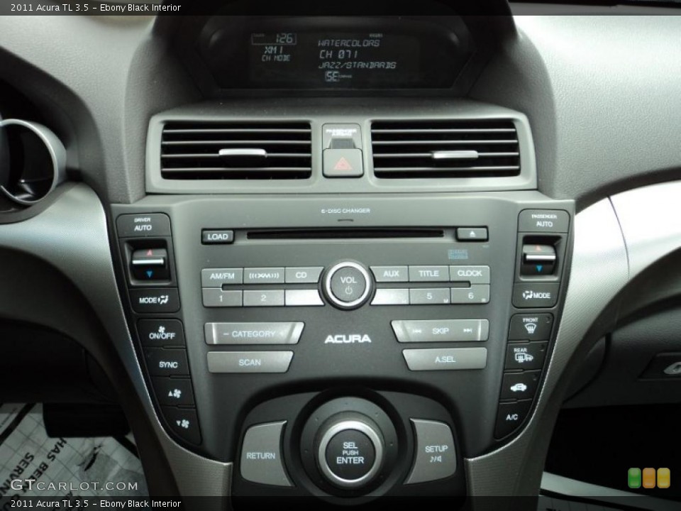 Ebony Black Interior Controls for the 2011 Acura TL 3.5 #46656845