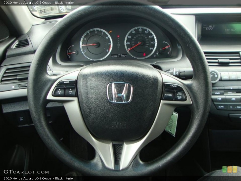 Black Interior Steering Wheel for the 2010 Honda Accord LX-S Coupe #46656884