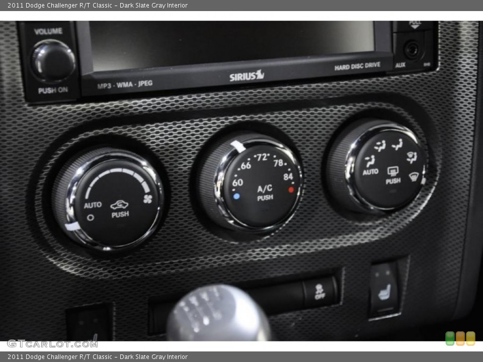 Dark Slate Gray Interior Controls for the 2011 Dodge Challenger R/T Classic #46657766