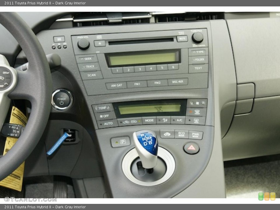 Dark Gray Interior Controls for the 2011 Toyota Prius Hybrid II #46659245