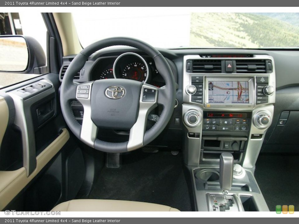 Sand Beige Leather Interior Dashboard for the 2011 Toyota 4Runner Limited 4x4 #46659599