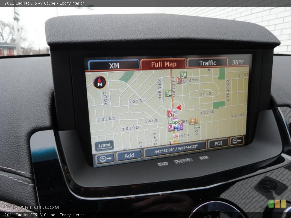 Ebony Interior Navigation for the 2011 Cadillac CTS -V Coupe #46659680