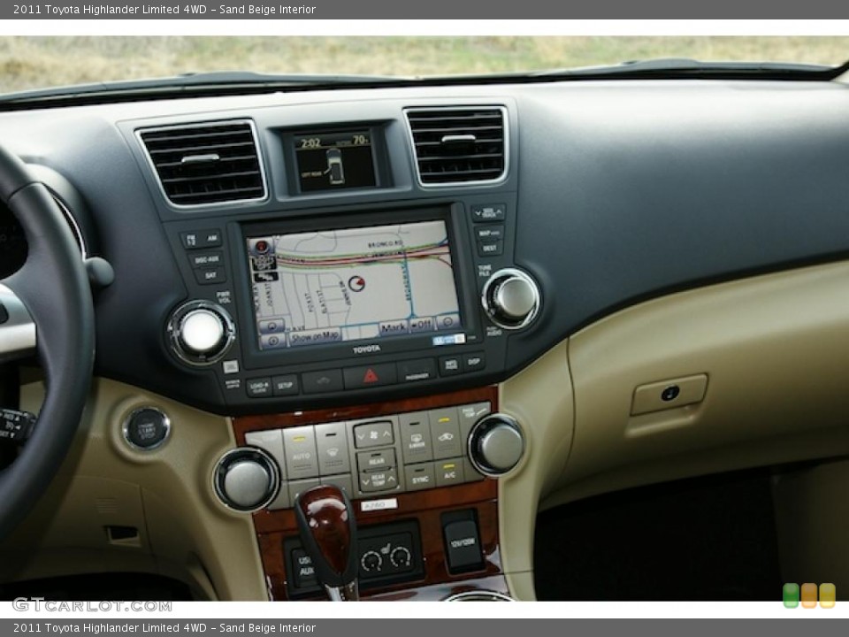 Sand Beige Interior Navigation for the 2011 Toyota Highlander Limited 4WD #46660409